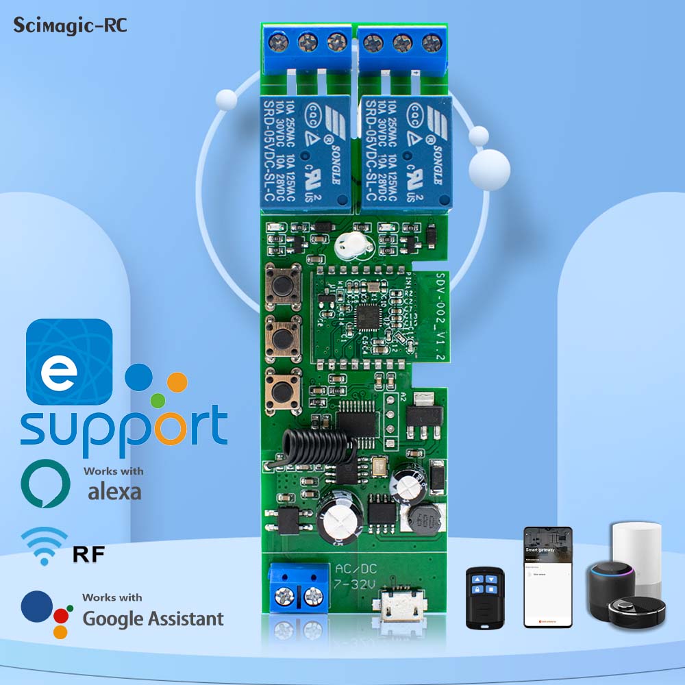 Sonoff Basic - สวิตช์อัจฉริยะแบบสั่งงานผ่าน WiFi EWELINK 220V 12V 24V
