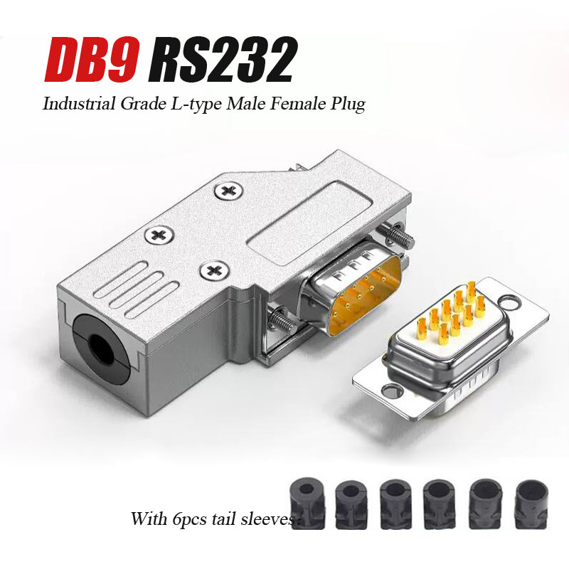Shelly Plug - Mini DB9 เปลือกโลหะ Terminal 90 องศา
