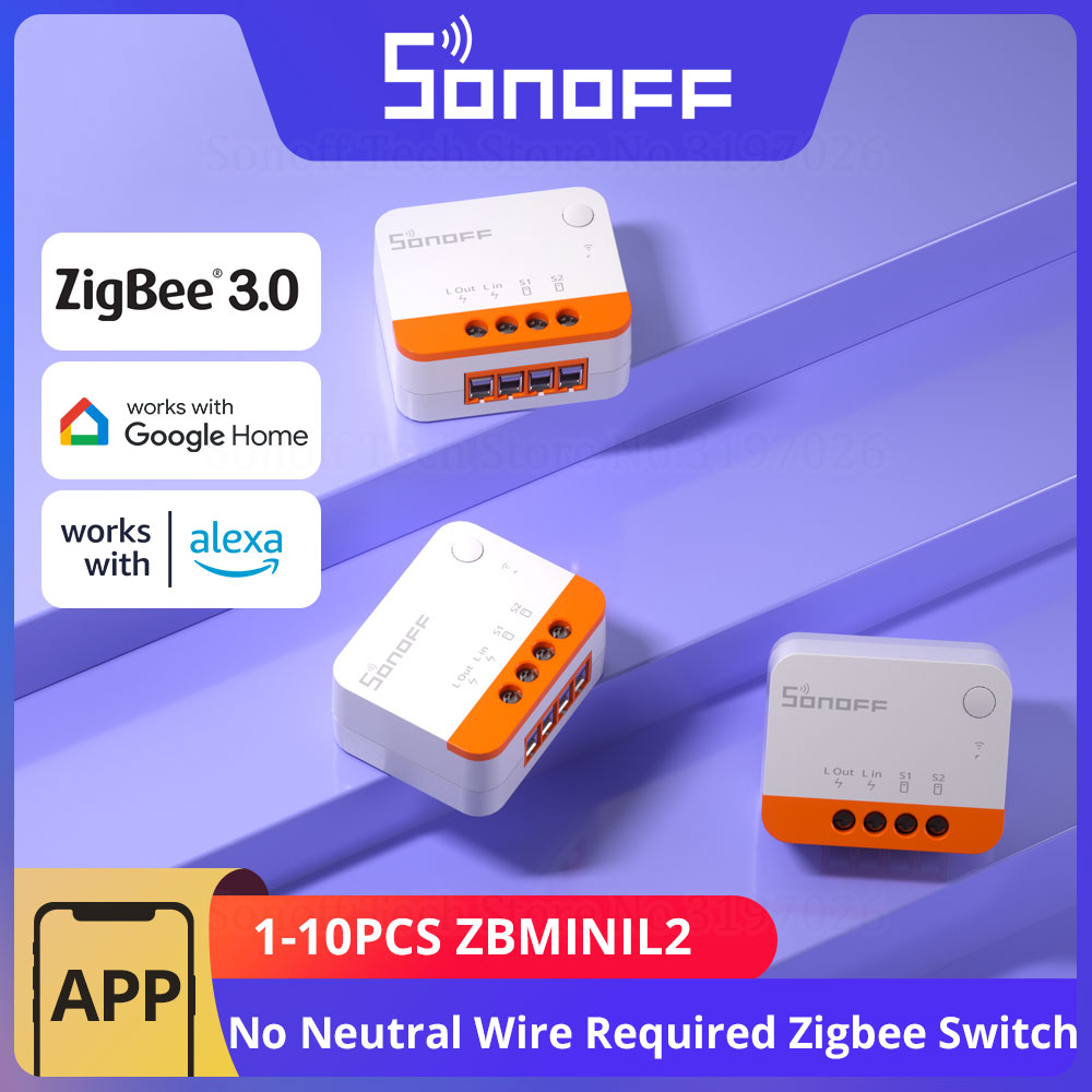Sonoff - 1-10PCS SONOFF ZBMINIL2 Zigbee 3.0 ไม่ต้องใช้สายไฟกลาง