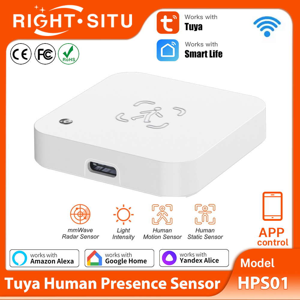 Tasmota - เซ็นเซอร์ตรวจจับการเคลื่อนไหวด้วยคลื่นวิทยุ Tuya WiFi MmWave พร้อมเซ็นเซอร์วัดความสว่าง ใช้แทนเซ็นเซอร์