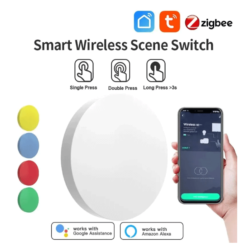 ทูยา ซิกบีปุ่มไร้สายอัจฉริยะ ส - Home Assistant Tuya บทวิจารณ์และราคา