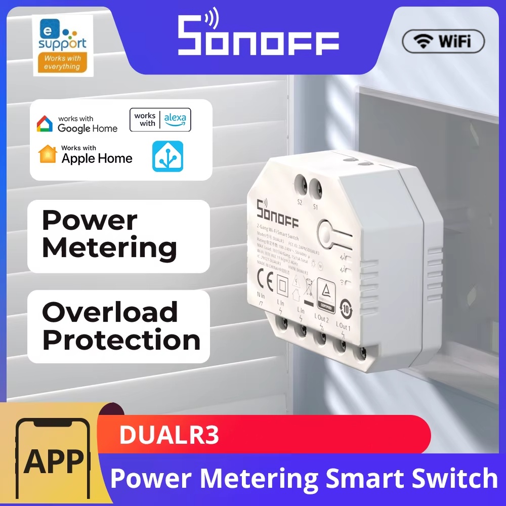 สวิตช์ม่าน Sonoff Dual R3 Sono - Sonoff บทวิจารณ์และราคา