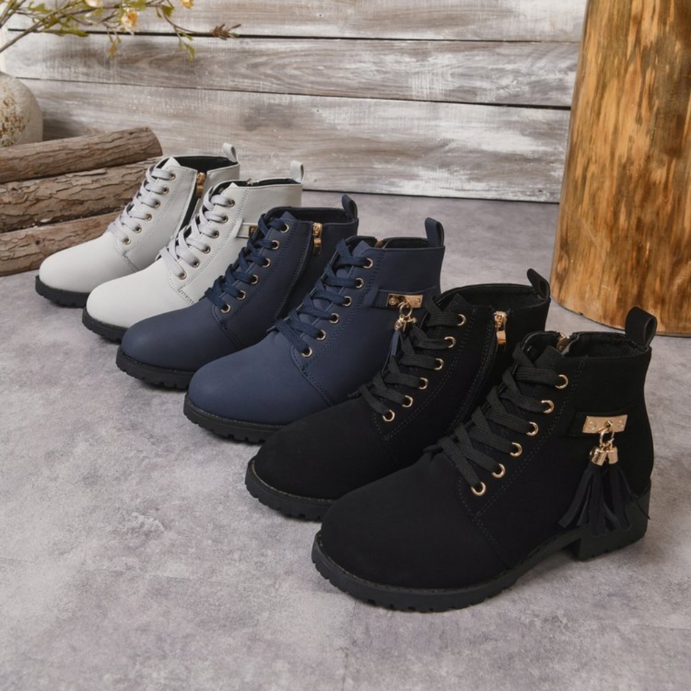 รองเท้าบูทผู้หญิงดีไซน์ผูกเชือ - Tasmota บทวิจารณ์และราคา
